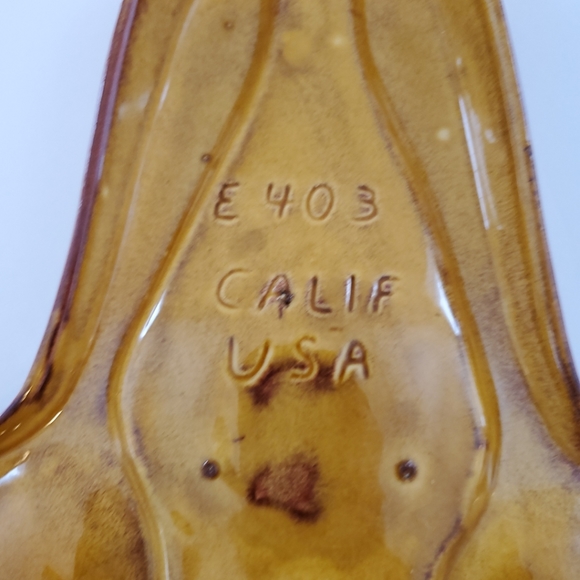 California Pottery E403 Gold Double Spoon Rest and S & P Shaker Holder - Picture 6 of 8